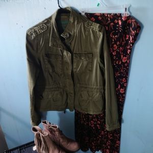 Olive green Aeropostale large jacket 100% cotton